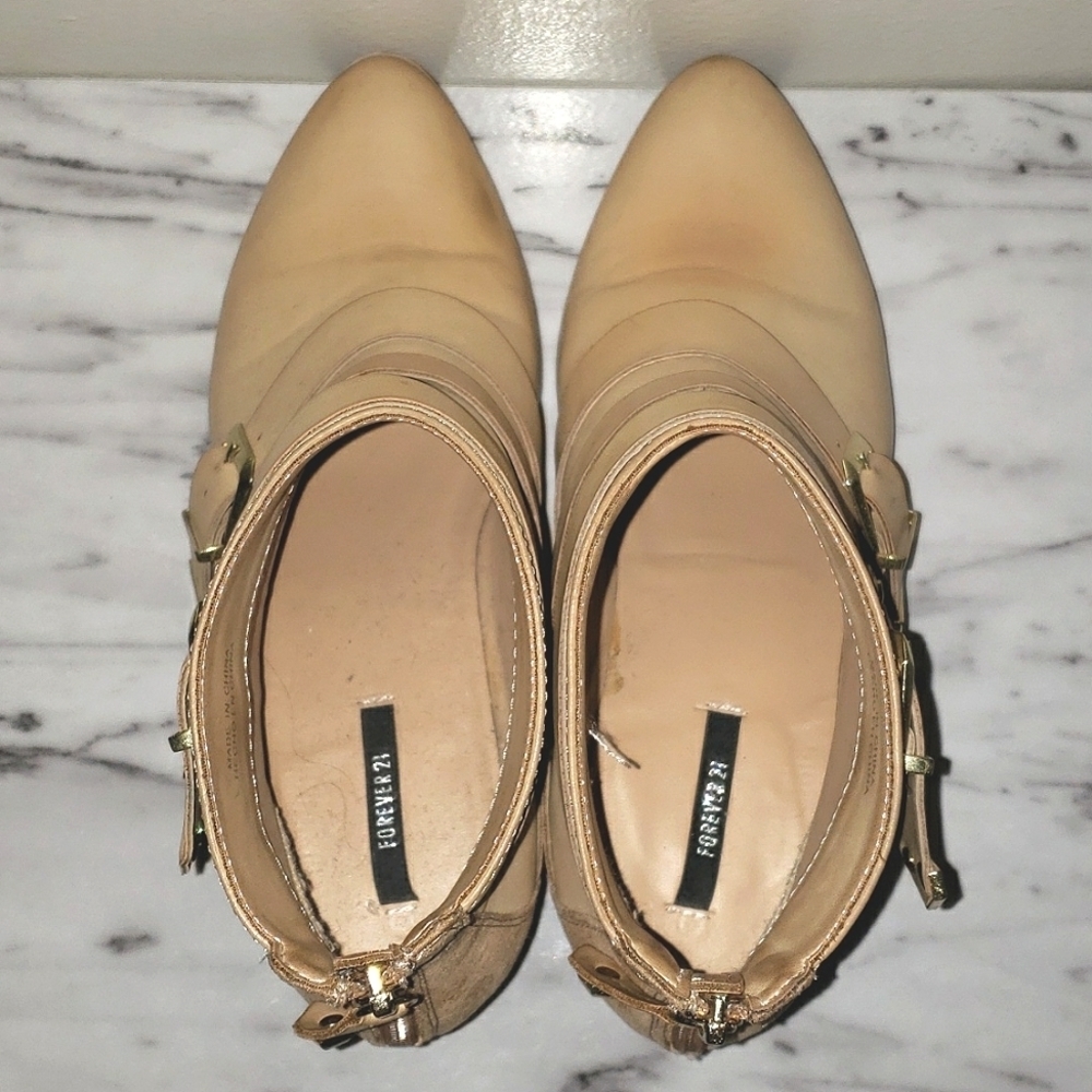 Forever21 Tripple Buckle Zip Bootie - Picture 4 of 5